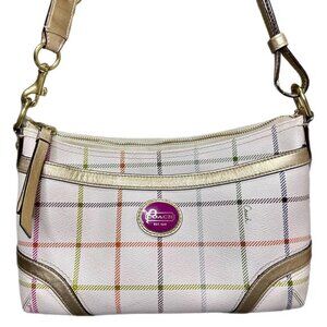 Coach Peyton Tattersall Plaid Crossbody Shoulder Bag No. F19173